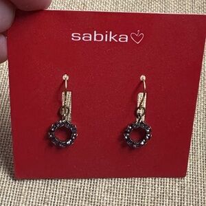 Sabika blue/purple circle earrings. New